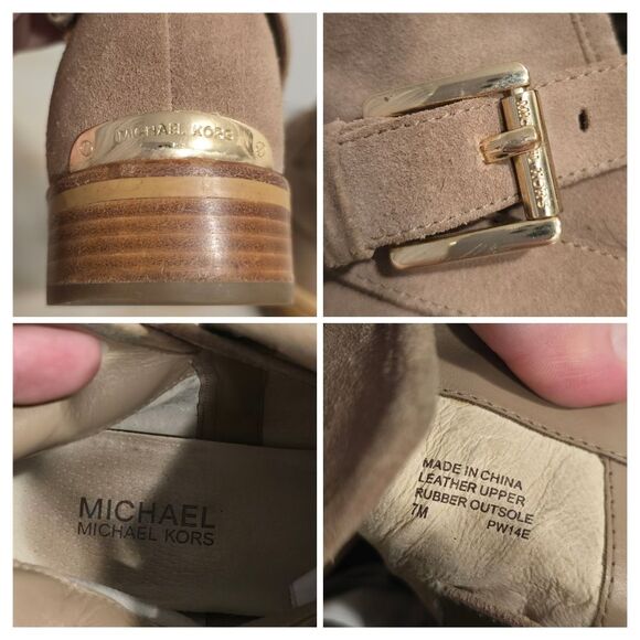 Michael Kors Salem Tan suede Booties 7M - Picture 5 of 11